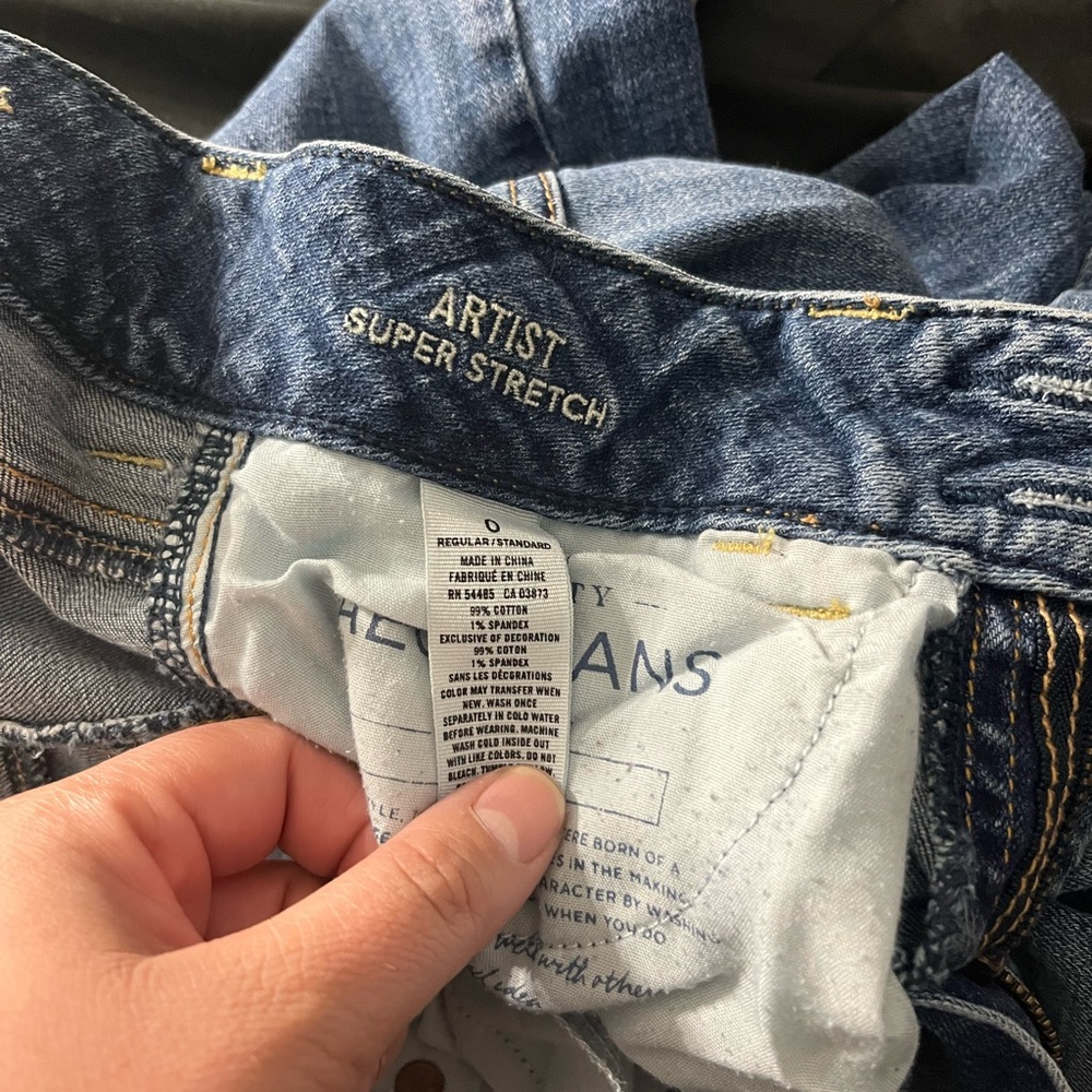 American Eagle Outfitters Artist Super Stretch Jeans - Medium Blue - Picture 5 of 6